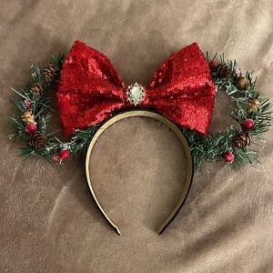 Christmas Wreath Minnie Ears
